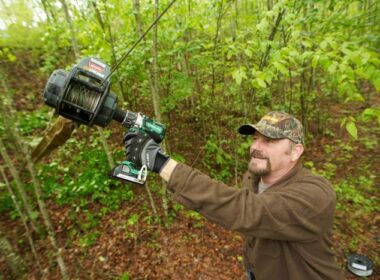 Hal Shaffer using Metabo HPT cordless to operate a drill winch on Drop Zone TV