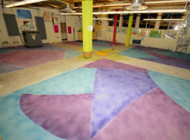 A made over staff area in the Phoenix Children's Museum