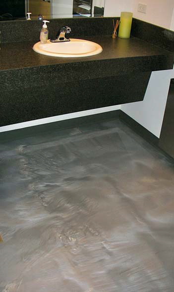 Even with a substrate riddled with cracks, pits and spalls, this high-build metallic finish will give your floor a look that is quietly mesmerizing.