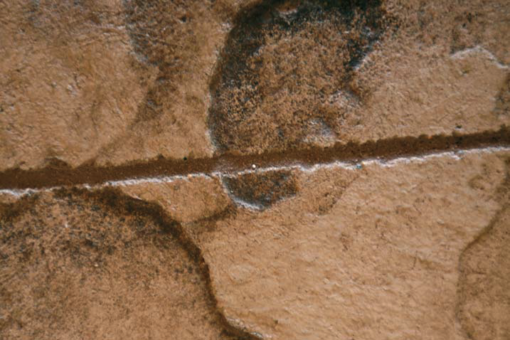 A grouted saw-cut joint. The work was performed by Carlton Concrete Inc. Photos courtesy of Larry Carlton