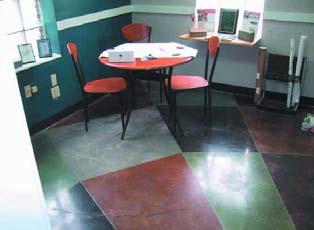 colored polished concrete