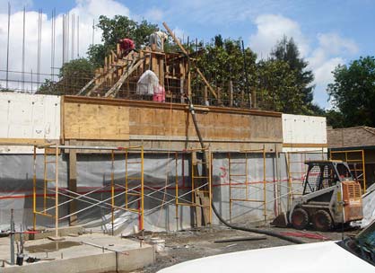 Cheng Design concrete home under construction. House 6