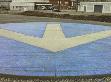 Rockettown logo on a parking lot