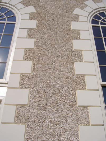 A close-up of the tabby-style finish.