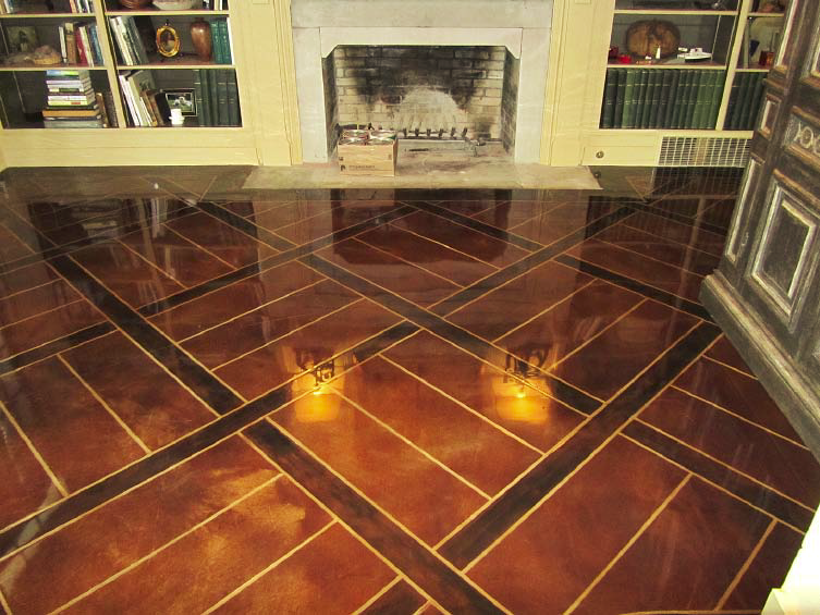 Overlays 1/4 Inch to 2 Inch, Under 5,000 Square Feet, First Place Concrete Mystique Engraving, Nashville, Tenn., Bullard Residence
