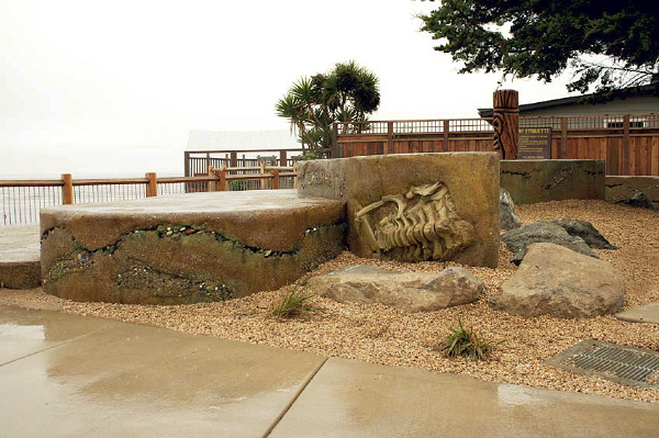 Cast-in-Place Special Finishes, Under 5,000 Square Feet, First Place Tom Ralston Concrete, Santa Cruz, Calif. Pleasure Point Geo Strata Terraces