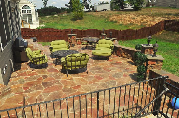 Cast-In-Place Stamped, Under 5,000 Square Feet, First Place Salzano Custom Concrete, Centreville, Va. Manassas Residence