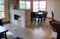matte sealer on concrete in a kitchen dining room