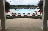 knockdown finishes for concrete on a pooldeck