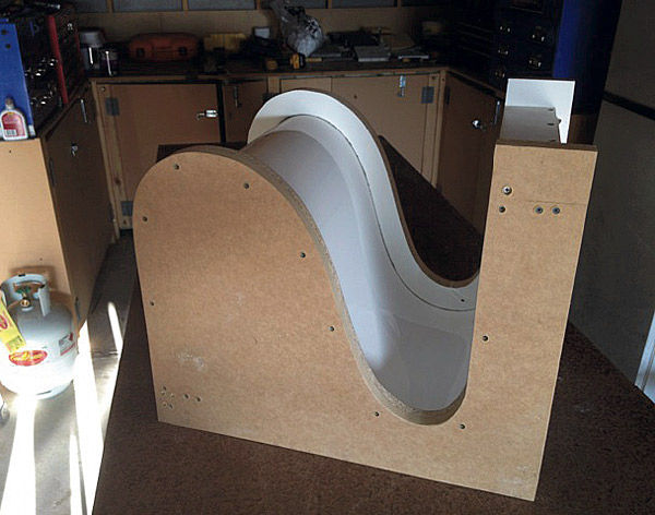 Concrete furniture mold for s chair