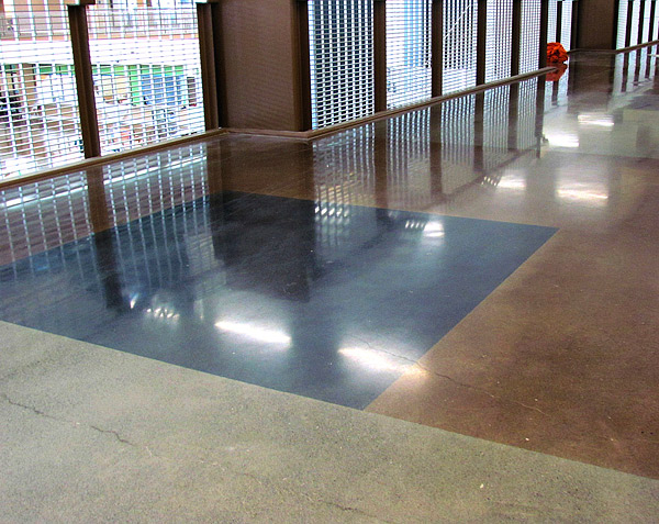 70,000 square feet of concrete polished and dyed with Formula One