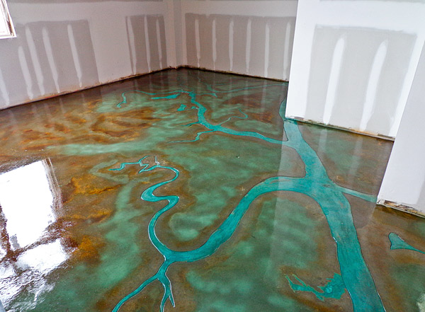 Map made of concrete