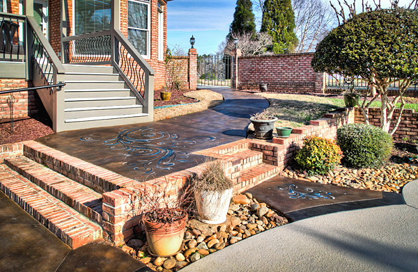 This residential pool patio won Victoria Simpson Collins a grand prize in L. M. Scofield Co.s 2013 Decorative Concrete Awards. Photos courtesy of Capitol Decorative Concrete