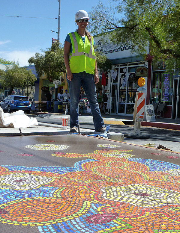 Concrete mosaic