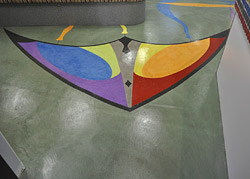 Solid color concrete microtopping