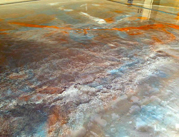 Using metallic epoxy on a concrete floor