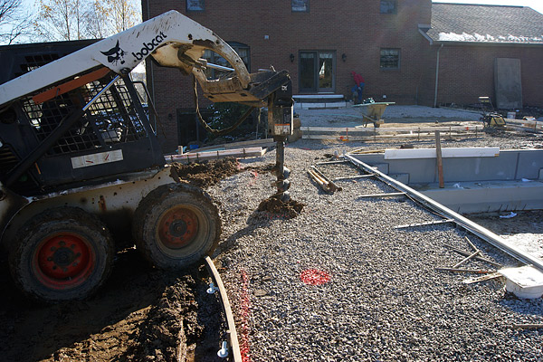 Building a concrete pool deck subgrade