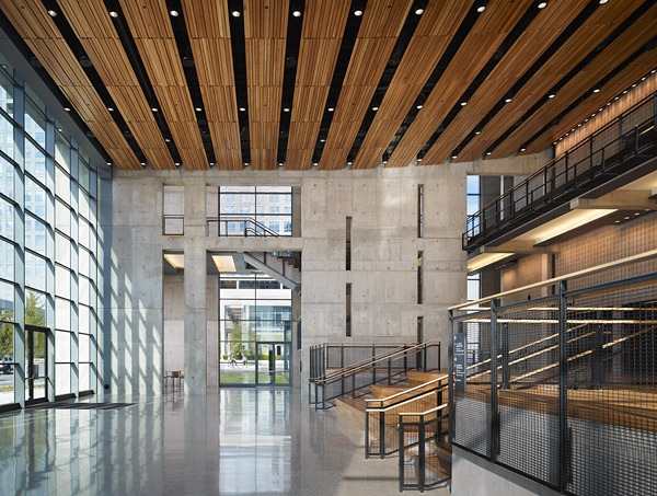 Decorative concrete use in Dallas Performance Hall concrete walls and floor