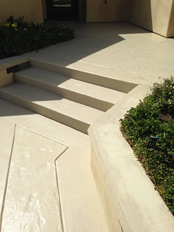 Restored decorative concrete patios and walkways,