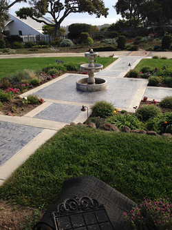 Restored decorative concrete patios and walkways,
