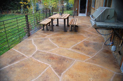 A patio made with Jon Nasviks texture stamps. Photo courtesy of Jon Nasvik