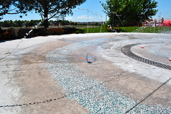Many of todays projects feature uncolored concrete with decorative elements such as saw-cuts and crushed glass, rocks and seashells.