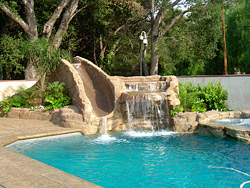 Waterfall into Pool- Concrete Decor Magazine