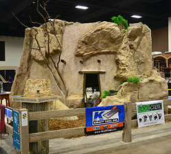 Artificial rock waterfall