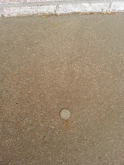 Concrete with uneven exposed aggregate surface