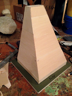 Forming the base of the concrete sculpture 