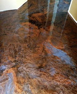 metallic coatings for concrete Photo by Jon Kopp