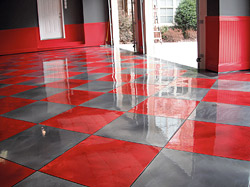 metallic garage floor