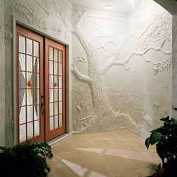 concrete finished with plaster