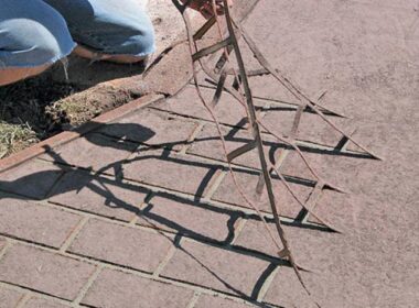 placing concrete stencils