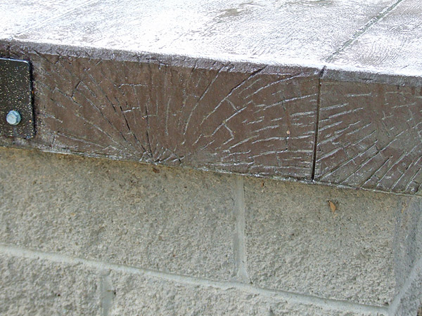 concrete that looks like railroad timbers