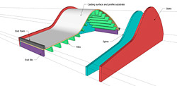 design a concrete lounge chair diagram with measurements 