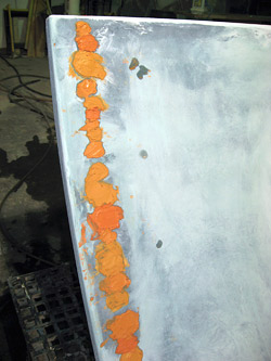 Various grout colors are applied.