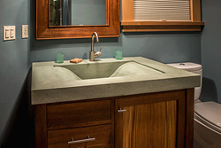 cast artistic concrete sink