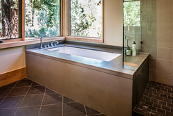 modern industrial concrete bathtub