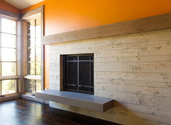 concrete fireplace