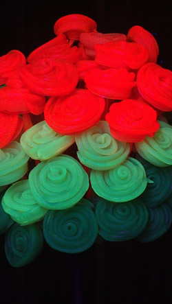 melted record vinyl flowers