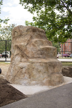 faux climbing rock playground