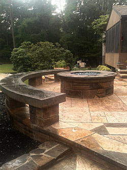 concrete fire pit by Bart Rockett