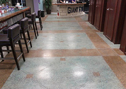 stained concrete floor that looks like tile