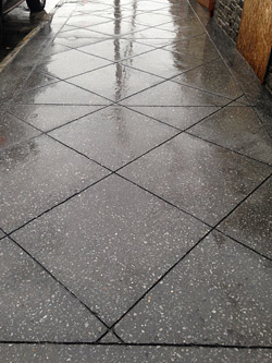 stained concrete floor that looks like tile