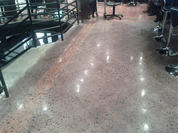 stained concrete floor that looks like tile