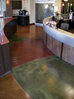 colorful concrete floor