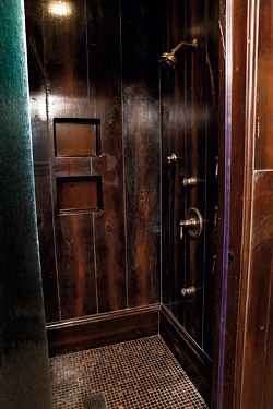 simulated walnut paneling