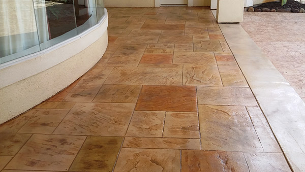 stamping texturing concrete