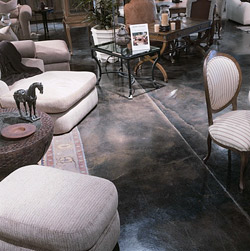 acid wash brown and black floor